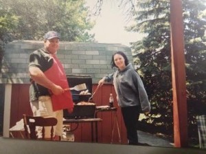 A family barbecue with host father Ed, who passed away a few years ago.