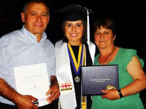 Darina with her parents