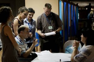 Scene from Evelina Ibrayimova '11 OSCE election observer mission interpreting experience. 2