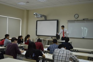 Gulnaz Tabynbayeva - Participant debating on a touranment