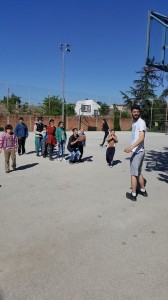 Marko Vignjevic - Marko Vignjevic ('14) playing basketball with children