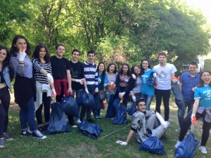 Nino Lortkipanidze - Participants cleaned up the monastery complex