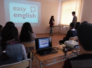 AZERBAIJAN SHEKI Easy English project by Fatima Huseynli FLEX'13. Students ansewing the trainer's question