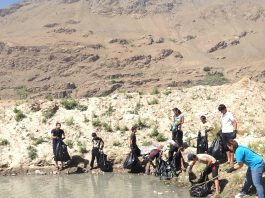 River Side Clean Up in Khorog, Tajikistan