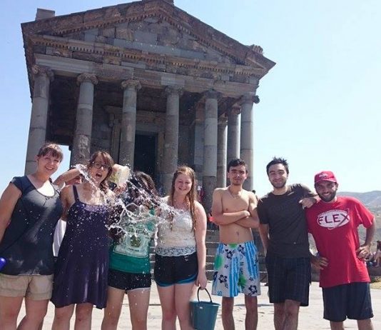 Vardavar Celebration in Garni, Armenia