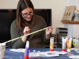 Painting Pinwheels for the Rugutė Foundation in Lithuania