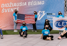 FLEX Alumni Volunteer at the Vilnius Marathon