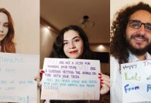 Handwritten Messages from Romania Express Solidarity with Survivors of Domestic Violence