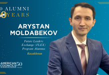 American Councils Highlights Arystan Moldabekov ’07